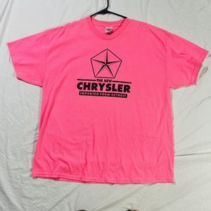 Men's Chrysler Detroit This Is What We Do Motor City Hot Pink T-Shirt 2X Xxl
